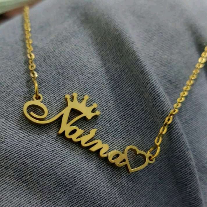 Personalized Heart Crown Naem pendant