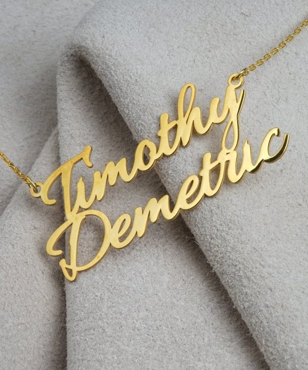 Personalized double name pendant