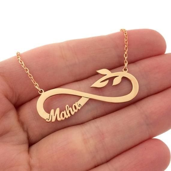 infinity style name pendant
