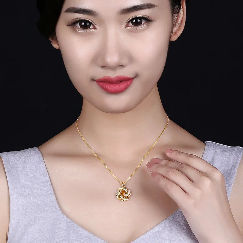 Glam-Flower-Alloy-Plating-Artificial-Crystal-Rhinestones-Women'S-Pendant-Necklace (1)
