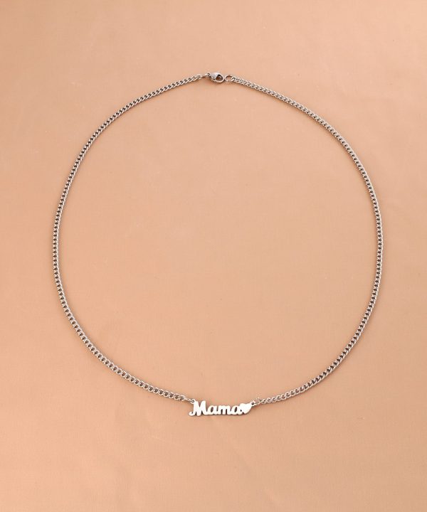 Letter Titanium Steel Polishing Necklace