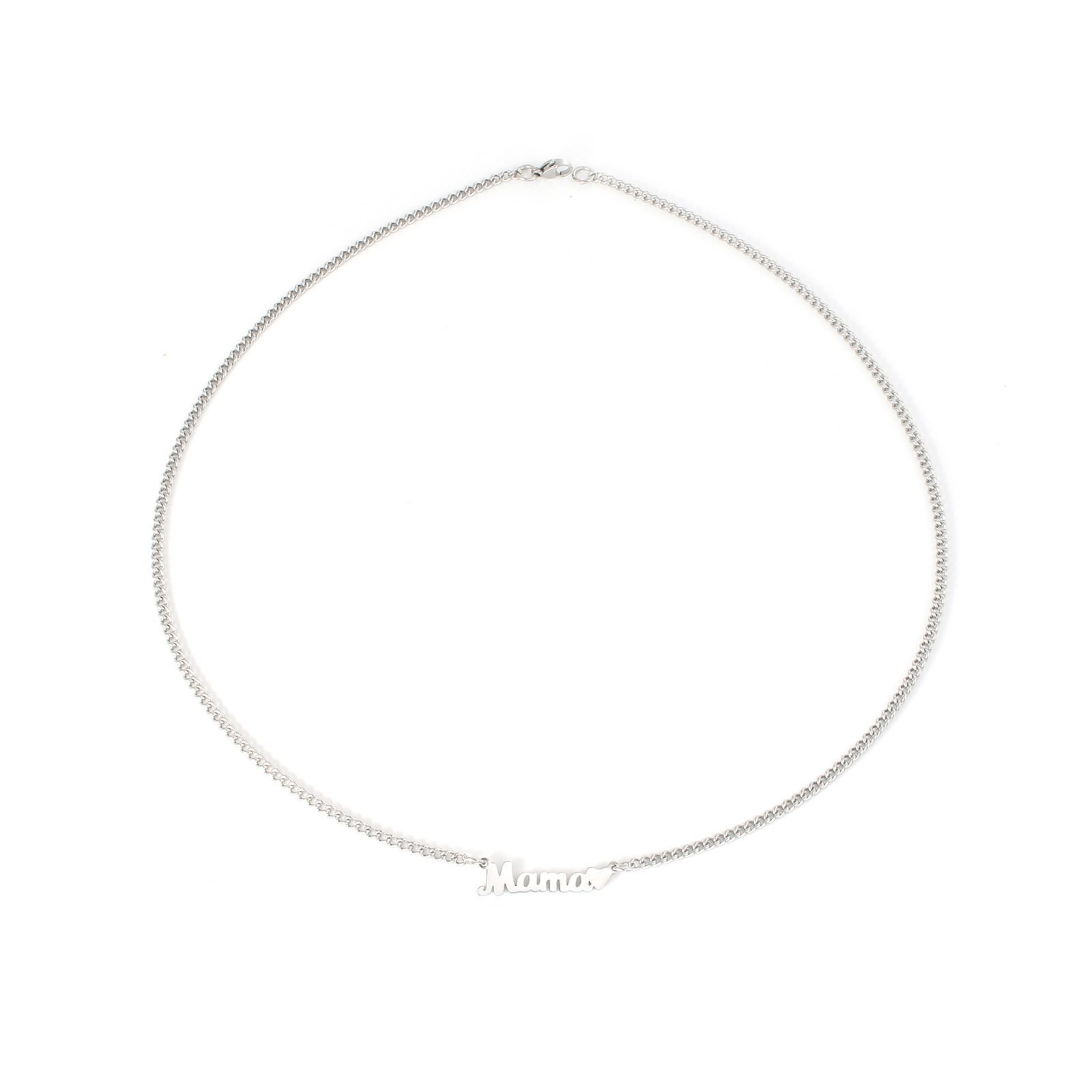 Letter Titanium Steel Polishing Necklace Letter Titanium Steel Polishing Necklace