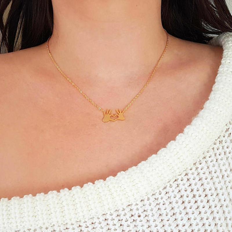 Womens Love Hearts Necklace Womens Love Hearts Necklace