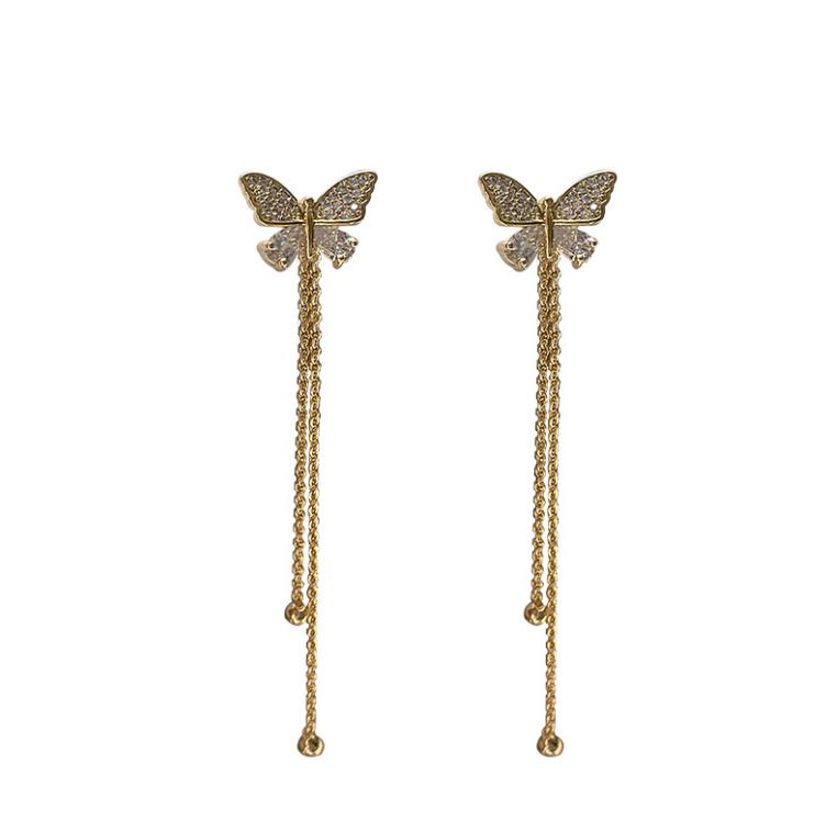 Butterfly Tassel Long Earrings Butterfly Tassel Long Earrings