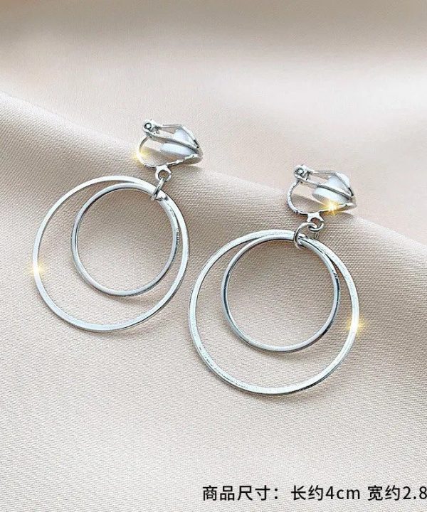 Double Circle Fancy Earrings
