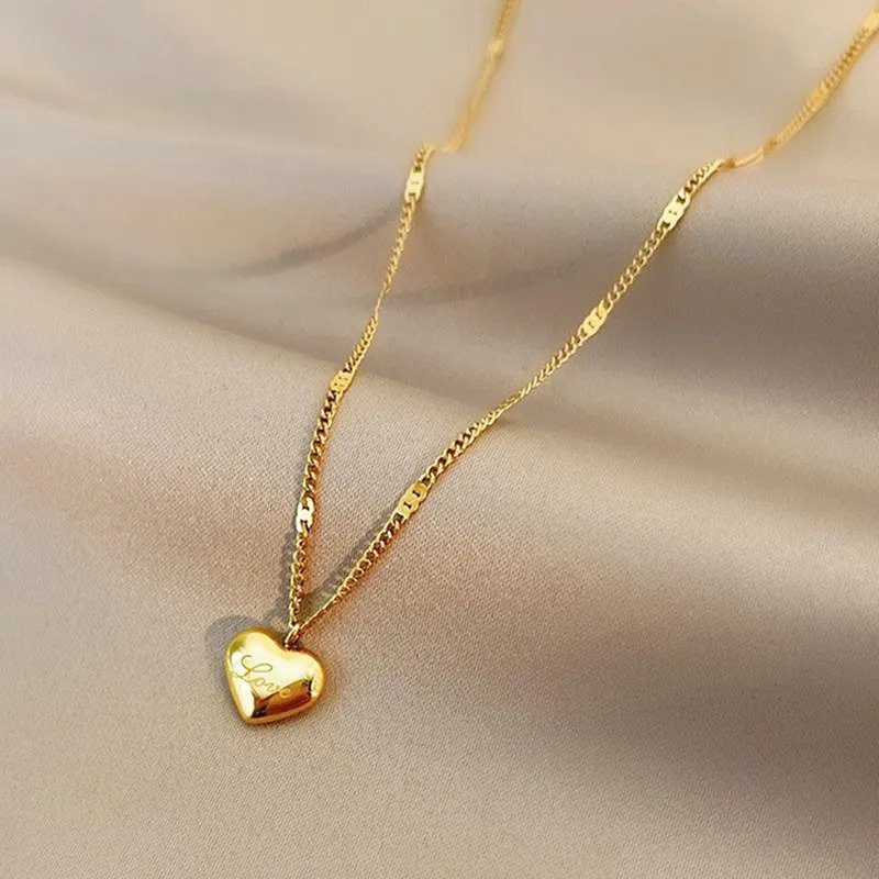 Flat Love Titanium Steel Necklace Flat Love Titanium Steel Necklace